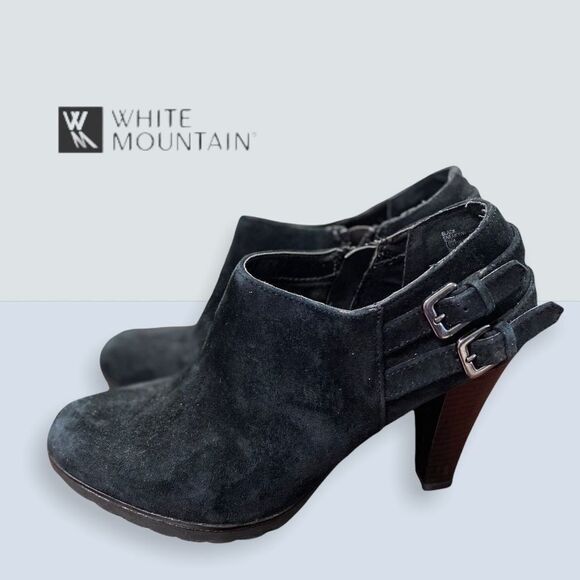 White Mountain "Sneaky" Black Ankle Booties 7.5 - Picture 1 of 5